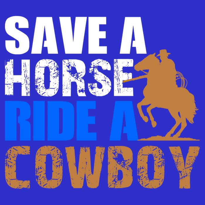 Save A Horse Ride Cow Texas Horse Lover Gift T-Shirt