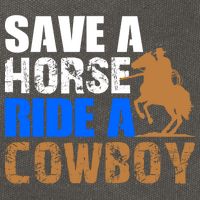 Save A Horse Ride Cow Texas Horse Lover Gift Cotton Canvas Backpack