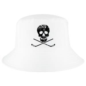 Skull And Hockey Stick Crossbones Hockey Skull Cool Comfort Performance Bucket Hat