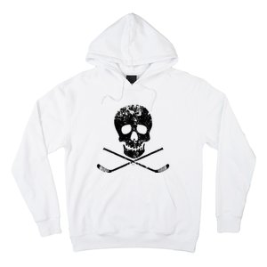 Skull And Hockey Stick Crossbones Hockey Skull Hoodie