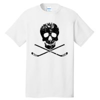 Skull And Hockey Stick Crossbones Hockey Skull Tall T-Shirt