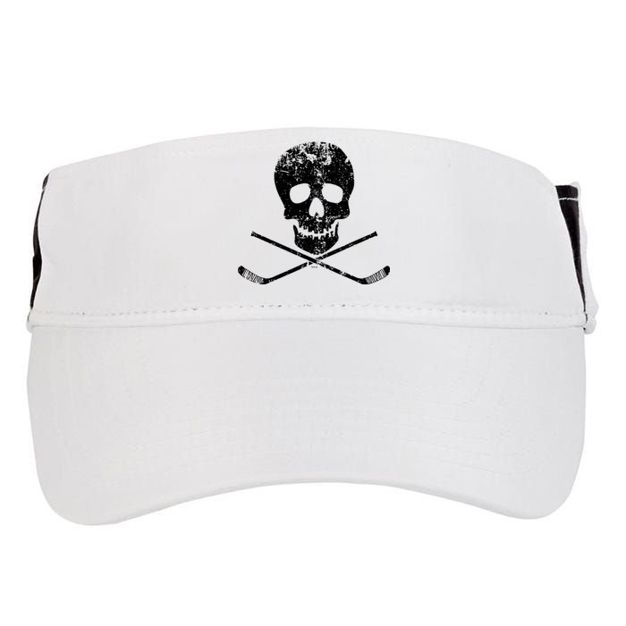 Skull And Hockey Stick Crossbones Hockey Skull Adult Drive Performance Visor