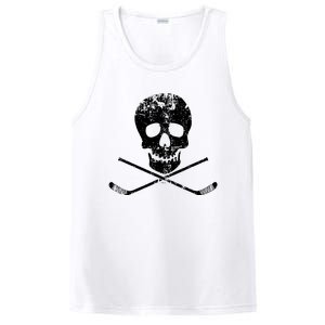 Skull And Hockey Stick Crossbones Hockey Skull PosiCharge Competitor Tank