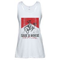 Save A Horse Ride A Cowboy Vintage Country Western Ladies Essential Flowy Tank