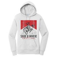 Save A Horse Ride A Cowboy Vintage Country Western Women's Pullover Hoodie