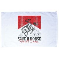 Save A Horse Ride A Cowboy Vintage Country Western Microfiber Hand Towel