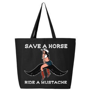 Save A Horse Ride A Mustache 25L Jumbo Tote