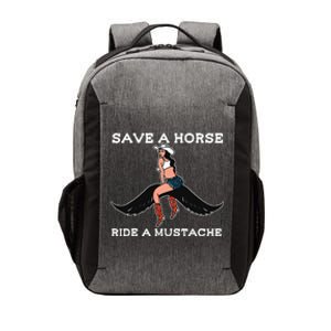 Save A Horse Ride A Mustache Vector Backpack