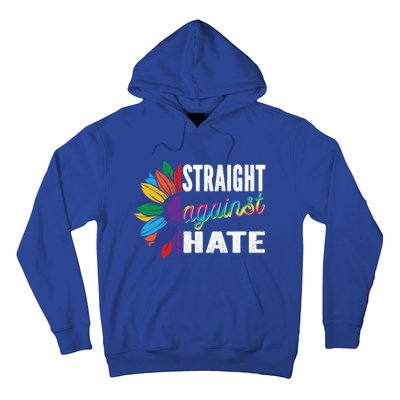 Straight Against Hate Pride Month Lgbtq Support Funny Gift Hoodie