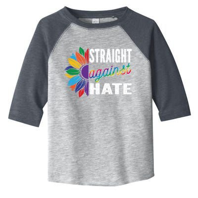 Straight Against Hate Pride Month Lgbtq Support Funny Gift Toddler Fine Jersey T-Shirt