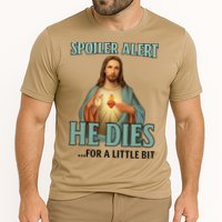 Spoiler Alert He Dies For A Little Bit Funny Easter Jesus Cooling Performance Crew T-Shirt