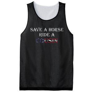 Save A Horse Ride A Cousin Hillbilly Redneck July 4th Mesh Reversible Basketball Jersey Tank