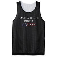 Save A Horse Ride A Cousin Hillbilly Redneck July 4th Mesh Reversible Basketball Jersey Tank