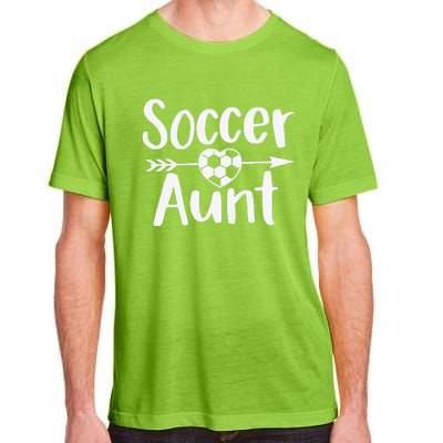 Soccer Aunt Heart Sport Lover Auntie Mother's Day Adult ChromaSoft Performance T-Shirt