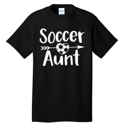 Soccer Aunt Heart Sport Lover Auntie Mother's Day Tall T-Shirt