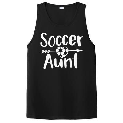 Soccer Aunt Heart Sport Lover Auntie Mother's Day PosiCharge Competitor Tank