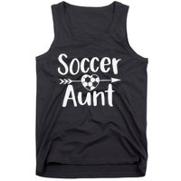 Soccer Aunt Heart Sport Lover Auntie Mother's Day Tank Top