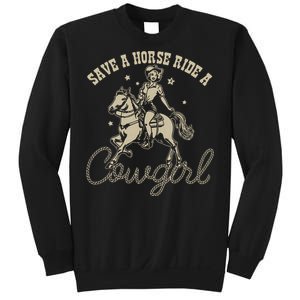 Save A Horse Ride A Cowgirl Lesbian Sweatshirt