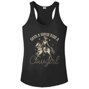 Save A Horse Ride A Cowgirl Lesbian Ladies PosiCharge Competitor Racerback Tank