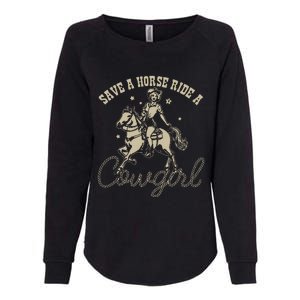 Save A Horse Ride A Cowgirl Lesbian Womens California Wash Sweatshirt