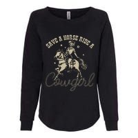 Save A Horse Ride A Cowgirl Lesbian Womens California Wash Sweatshirt