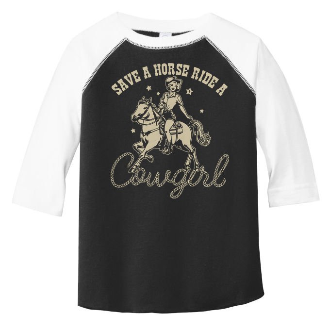 Save A Horse Ride A Cowgirl Lesbian Toddler Fine Jersey T-Shirt