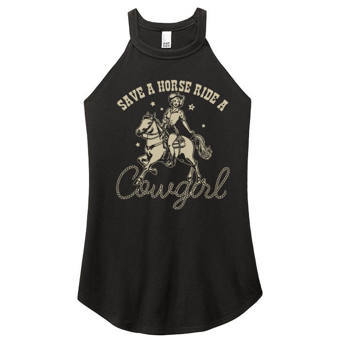 Save A Horse Ride A Cowgirl Lesbian Women's Perfect Tri Rocker Tank