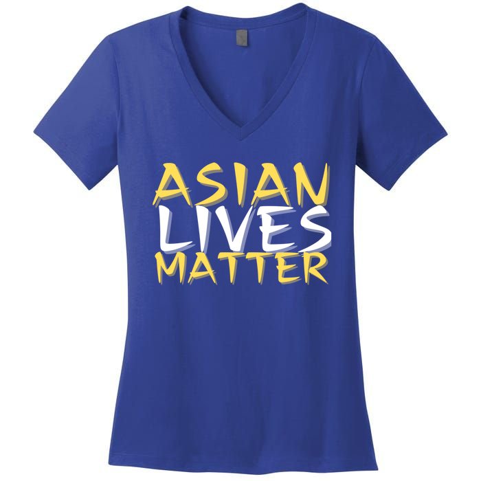 Stop Aapi Hate Asian Lives Matter Stop Asian Hate Meaningful Gift Women's V-Neck T-Shirt