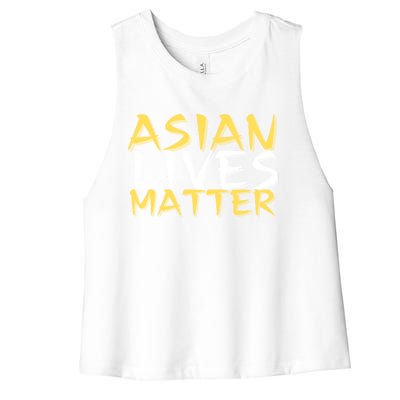 Stop Aapi Hate Asian Lives Matter Stop Asian Hate Meaningful Gift Women's Racerback Cropped Tank