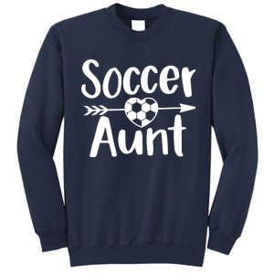 Soccer Aunt Heart Sport Lover Auntie Mothers Day Sweatshirt