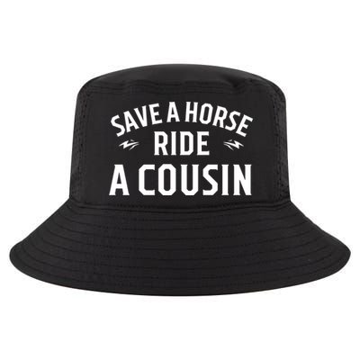 Save A Horse Ride A Cousin Hillbilly Redneck Southern Joke Cool Comfort Performance Bucket Hat