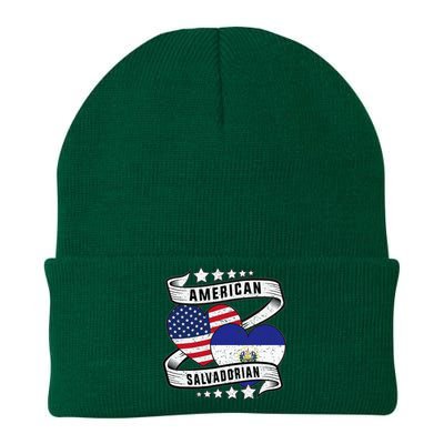 Salvadoran American Half American Half El Salvador Knit Cap Winter Beanie