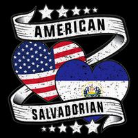 Salvadoran American Half American Half El Salvador Drawstring Bag