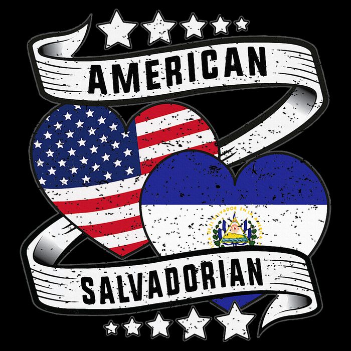 Salvadoran American Half American Half El Salvador Drawstring Bag