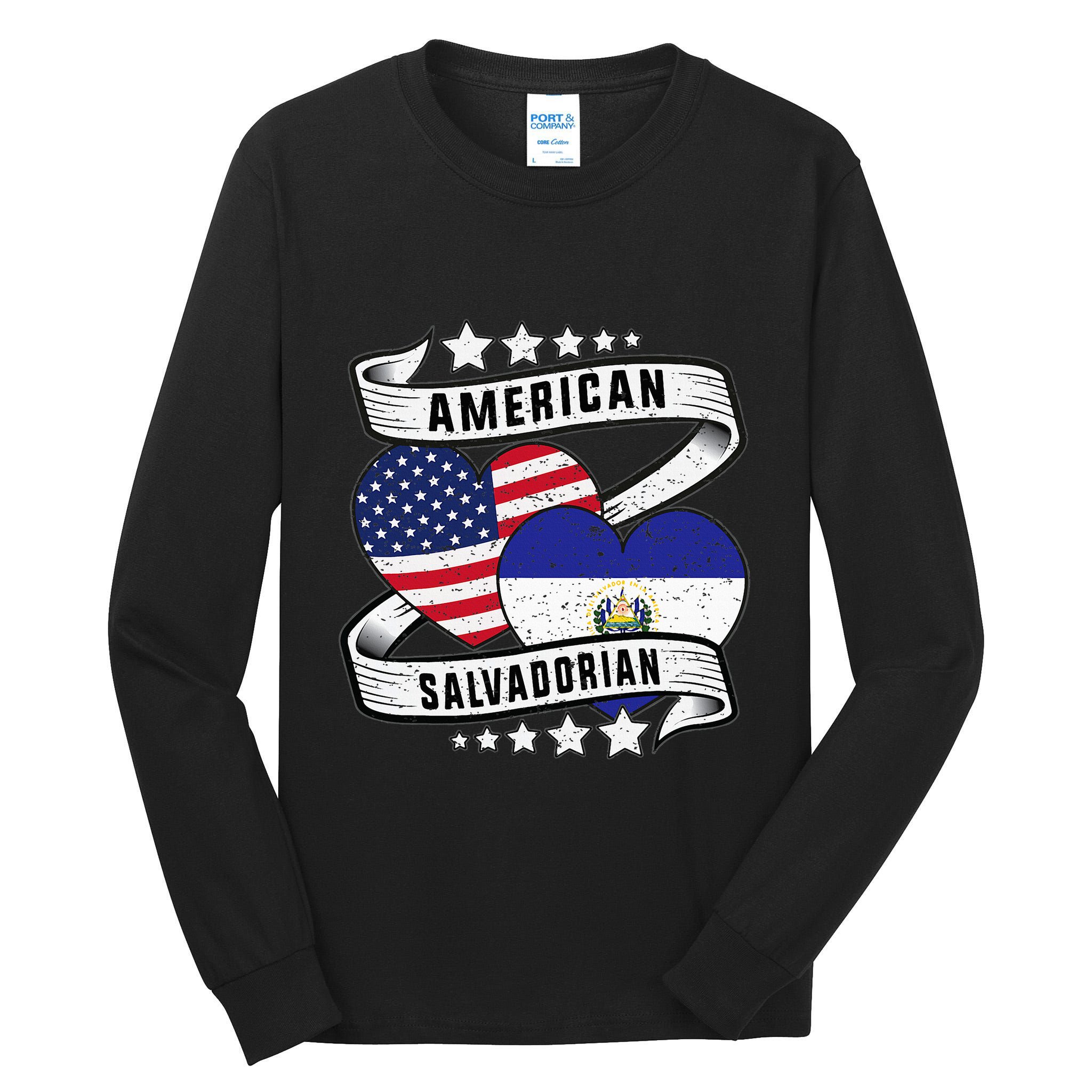 Salvadoran American Half American Half El Salvador Tall Long Sleeve T-Shirt