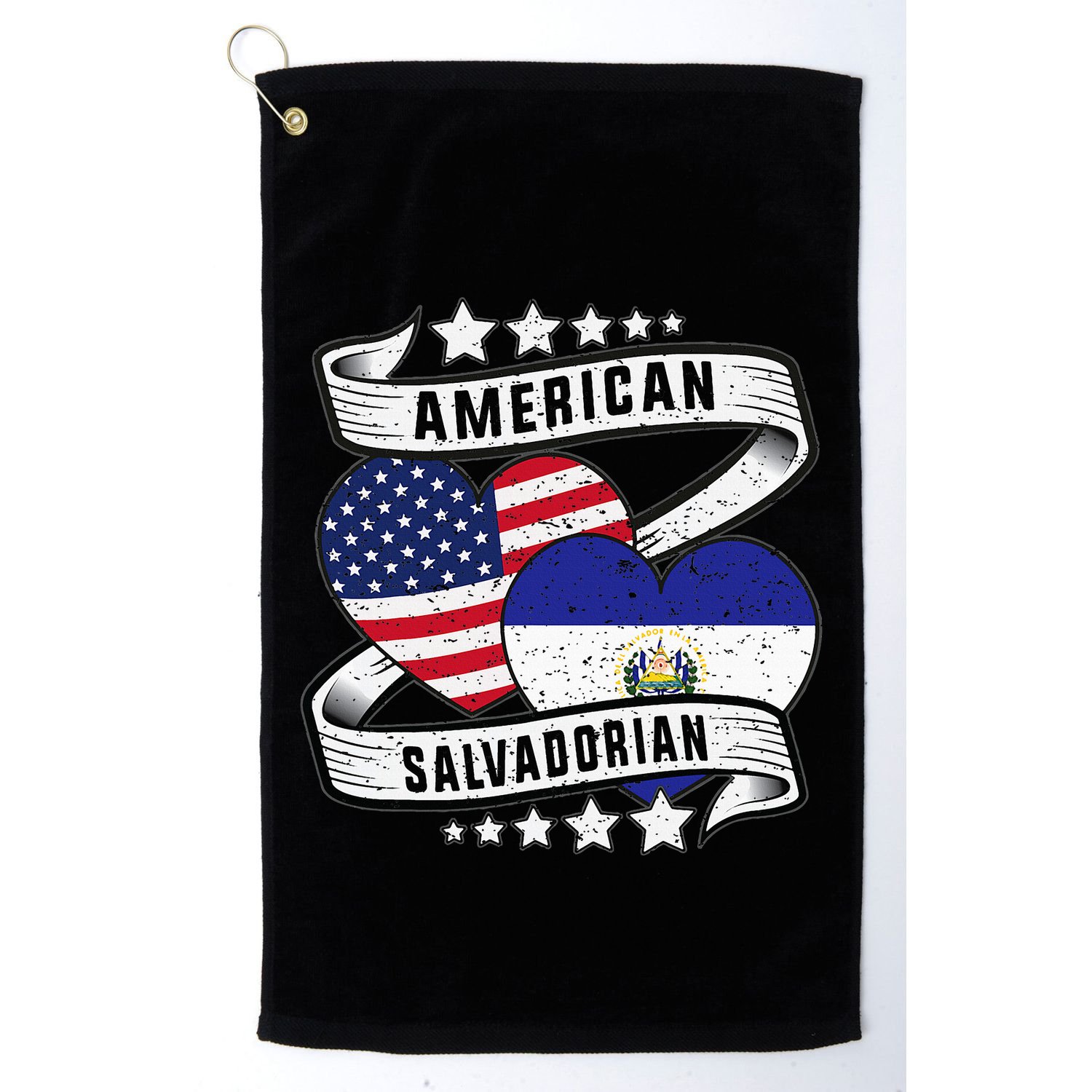 Salvadoran American Half American Half El Salvador Golf Towel