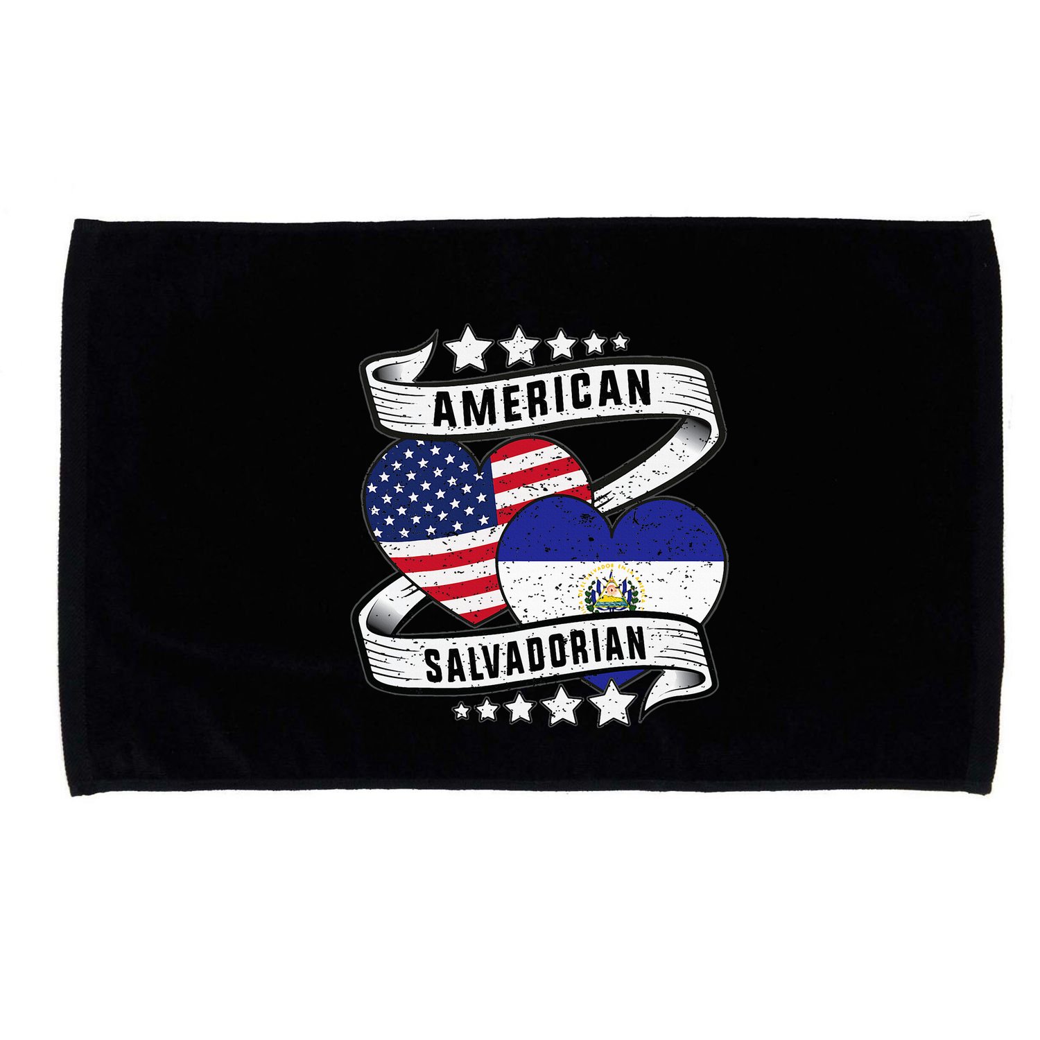 Salvadoran American Half American Half El Salvador Microfiber Hand Towel