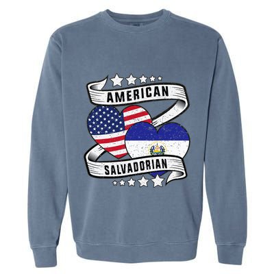 Salvadoran American Half American Half El Salvador Garment-Dyed Sweatshirt