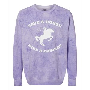 Save A Horse & Ride A Cowboy Colorblast Crewneck Sweatshirt