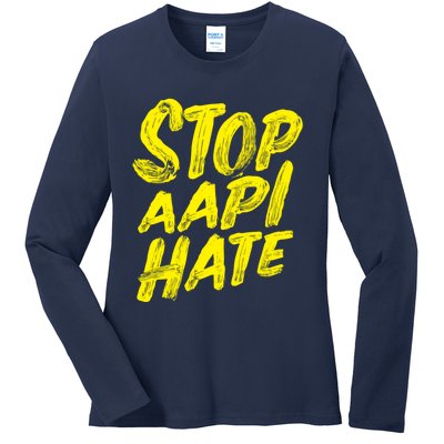 Stop Aapi Hate Ladies Long Sleeve Shirt