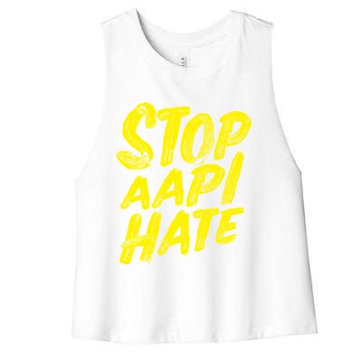 Stop Aapi Hate Women's Racerback Cropped Tank