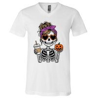 Street Apparel Happy Playful Touch Celebrate Happy Hallothanksmas Christmas V-Neck T-Shirt