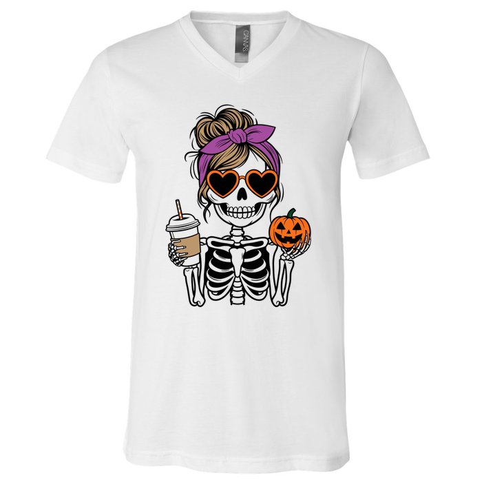 Street Apparel Happy Playful Touch Celebrate Happy Hallothanksmas Christmas V-Neck T-Shirt