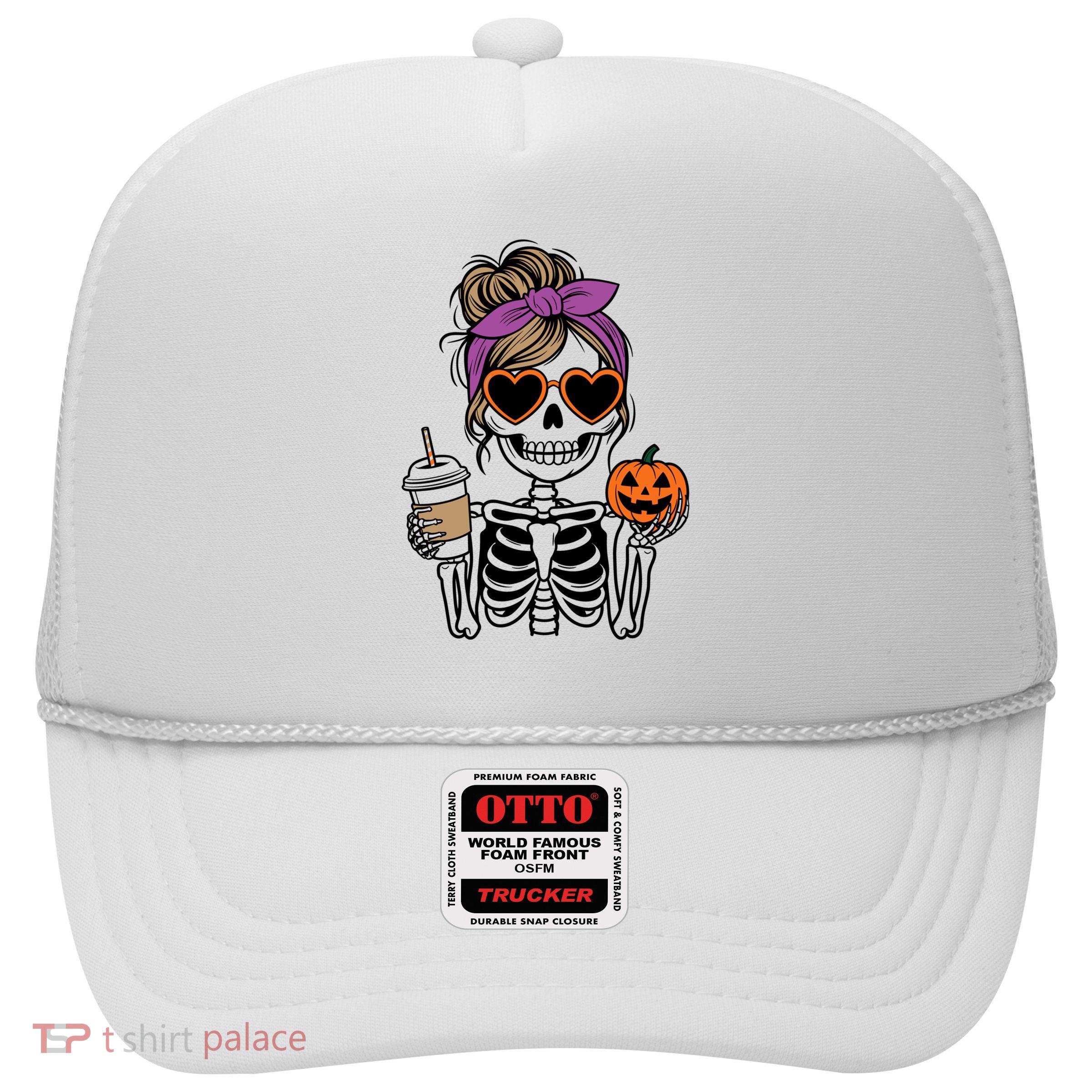Street Apparel Happy Playful Touch Celebrate Happy Hallothanksmas Christmas Trucker Hat