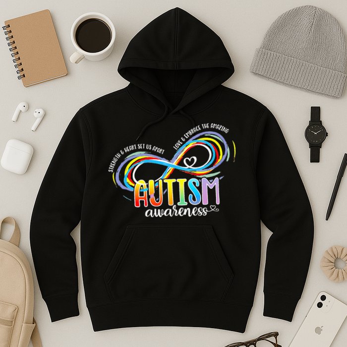 Strength And Heart Set Us Apart Autism acceptance Hoodie