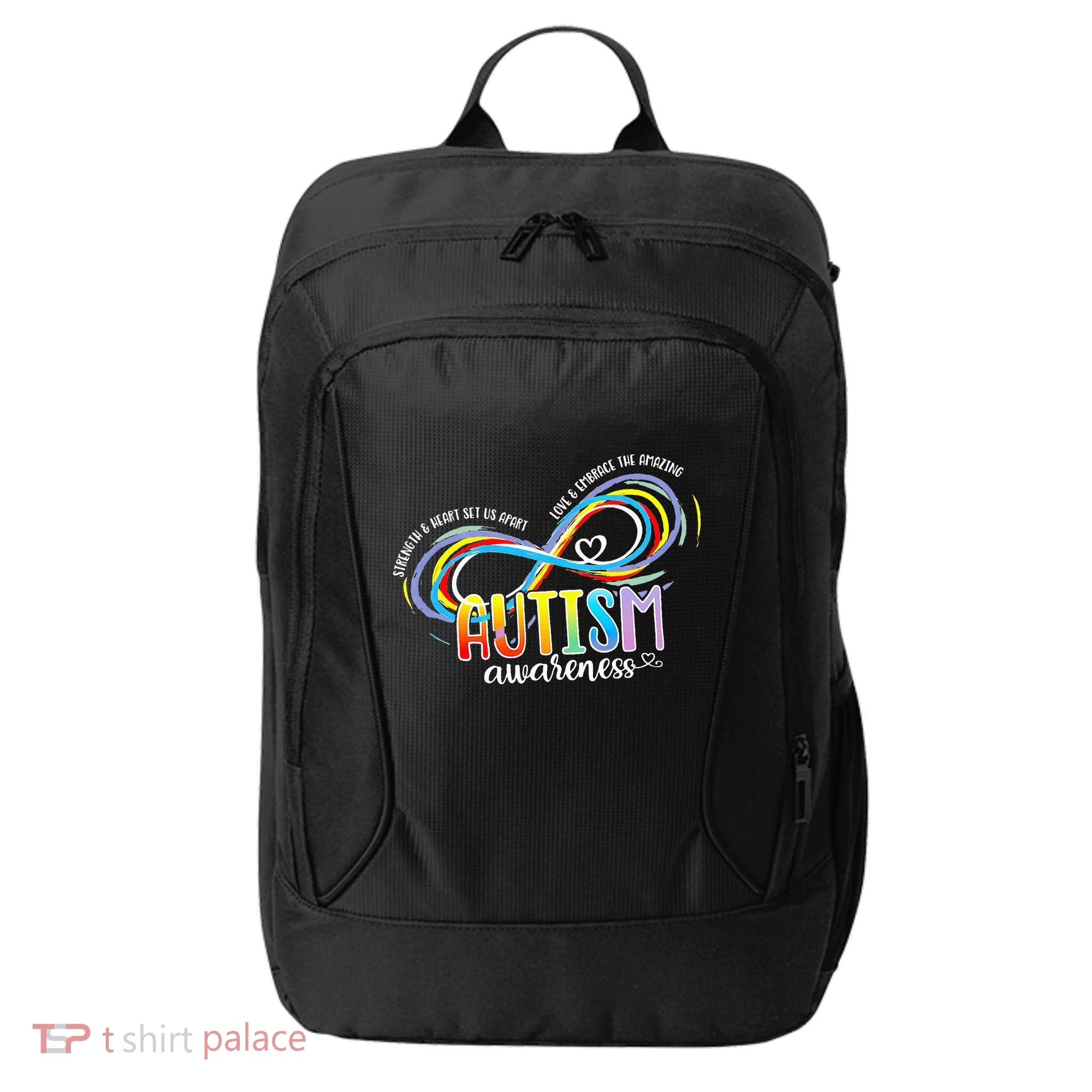Strength And Heart Set Us Apart Autism acceptance City Backpack