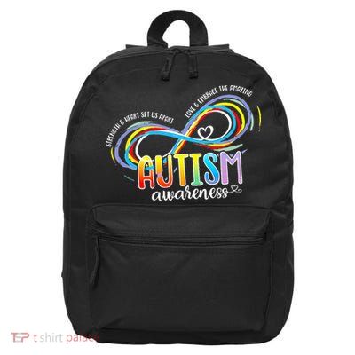 Strength And Heart Set Us Apart Autism acceptance 16 in Basic Backpack
