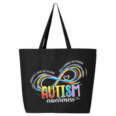 Strength And Heart Set Us Apart Autism acceptance 25L Jumbo Tote