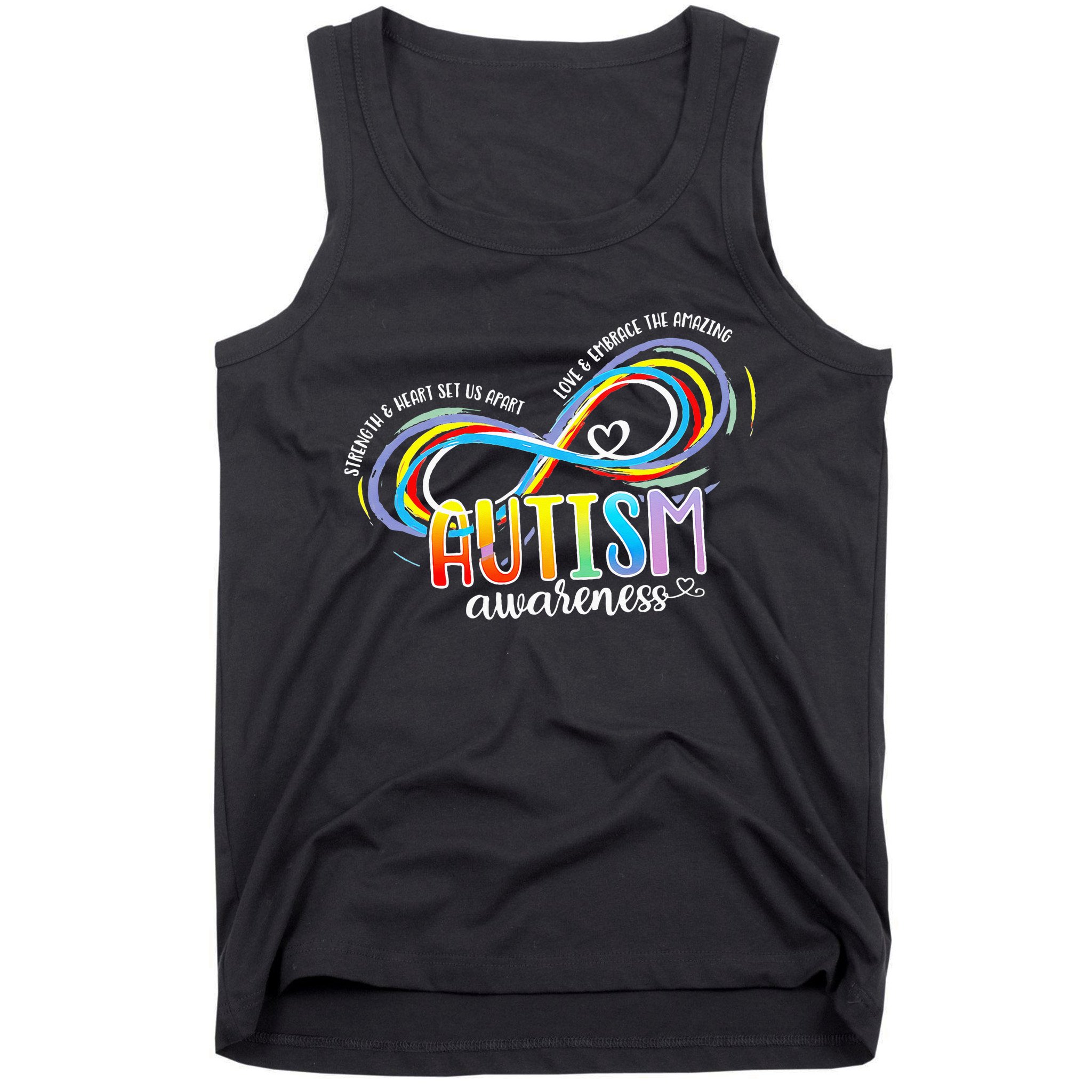 Strength And Heart Set Us Apart Autism acceptance Tank Top