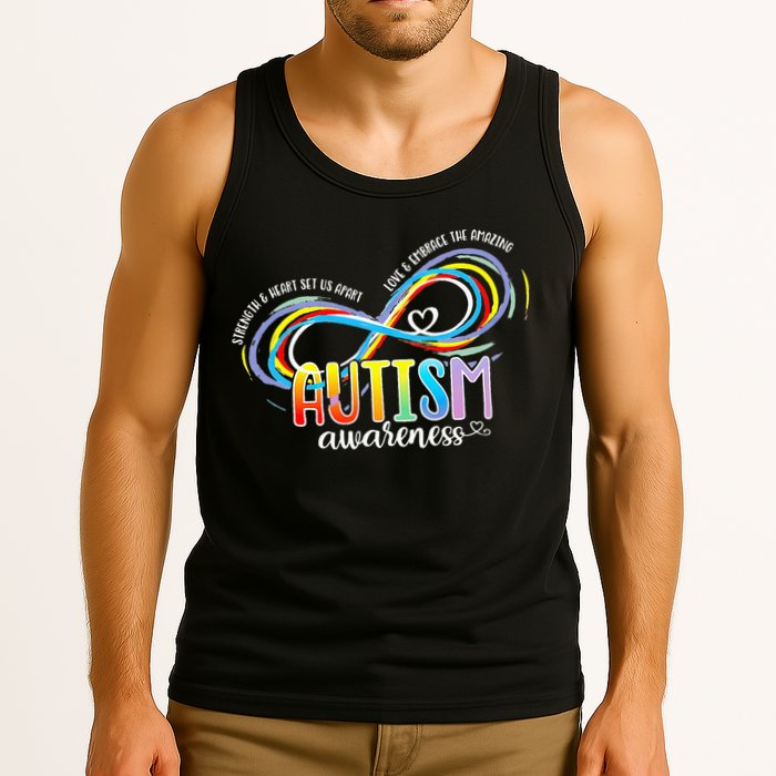 Strength And Heart Set Us Apart Autism acceptance Tank Top